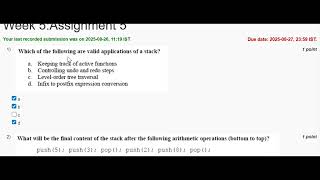 Data Structures and Algorithms Using Java|Week 5 Assignment 5 | NPTEL IIT Kharagpur#nptelassignments