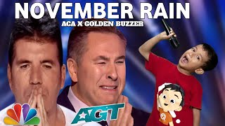 Golden Buzzer |All the judges cried when he heard the song November Rain with an extraordinary voice