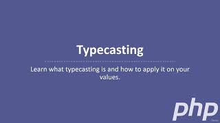 19. Type Casting in PHP | Convert Between Data Types Easily