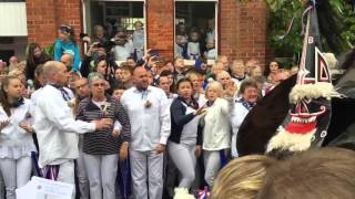 Padstow May Day 2016 - Blue Ribbon Oss leaves its stable