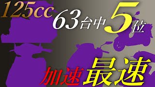 原付二種 125ccで加速トップ5はこれ！2022年版【60台125cc乗りました】