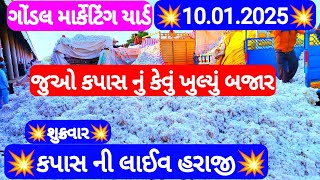 આજના કપાસ ના ભાવ | કપાસ ના બજાર ભાવ | cotton crop price | aaj na kapas na bhav Gondal 10/01/2025