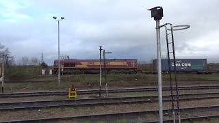 EWS 66132 Container Train passing Didcot Parkway