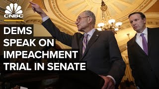 Senate Democrats speak on President Trump's impeachment trial – 1/22/2020