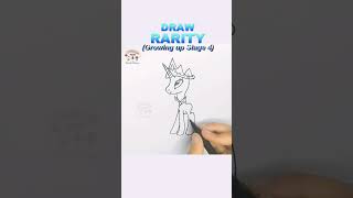 Draw Rarity My Little Pony || Growing up Stage 4 || MLP