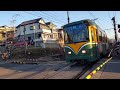 【電車】【鉄道】いろんな【電車】【列車】と【ふみきりカンカン】南港踏切（ level crossings in kagoshima 　　　 踏切 train tram