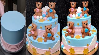 Birthday cake design | how to make B'day cake  |