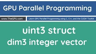 Learn GPU Parallel Programming - uint3 and dim3 data types