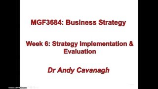 Strategy Implementation & Evaluation- Introduction
