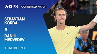 Sebastian Korda v Daniil Medvedev Condensed Match | Australian Open 2023 Third Round