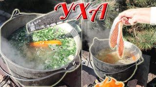 Ароматная УХА на костре | Рыбная юшка на костре