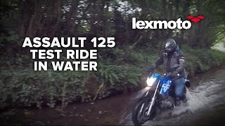 Lexmoto Assault 125: Test ride in water