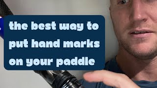 How to put tape on your paddle