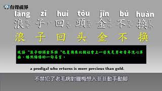 寓言故事 phrase bank -浪子回頭金不換  mandarin chinese idiom 短語成語 短語詞典