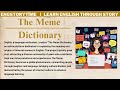 Learn English Through Story ⭐ The Meme Dictionary