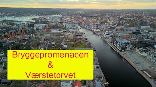 Norway, Fredrikstad Bryggepromenade \u0026 Værstetorvet (Byhaven) by Drone 4K