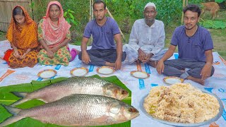 গ্রামের ভাবির হাতের ৩.৮ কেজি পদ্মার ইলিশের ঝোল সাথে ইলিশ বিরিয়ানি ছিল অমৃত - Big Hilsa Fish Biryani