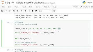 Delete a specific List index in Python