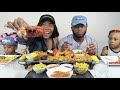 FRIED SEAFOOD FAMILY MUKBANG!  LOBSTER TAILS  FRIED OYSTERS  FRIED SHRIMP, GATOR TAIL & FROG LEGS