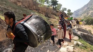 Nomadic migration to the mountains around the village