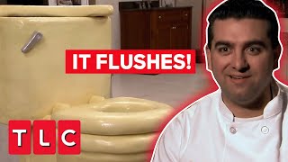 Buddy Bakes A Flushing Toilet Cake! | Cake Boss