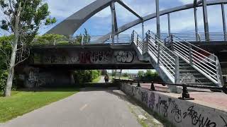 Ruta en bicicleta por Montreal hacia el festival Yatai 2024