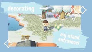 decorating my woodland island entrance! | Animal Crossing Speedbuild