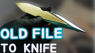 Making a knife from rusty file