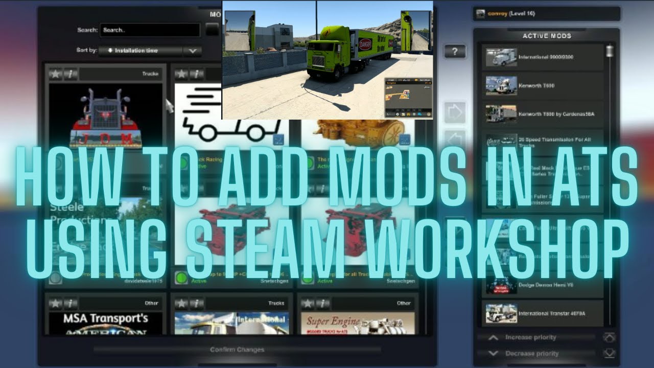 How To Install Mods From Steam Workshop On American Truck Simulator ...