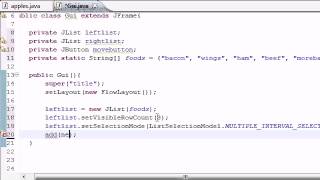 Java Programming Tutorial 72 Multiple Selection List