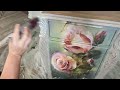 stunning furniture makeover with blushing roses decoupage paper flip it furniture🌹