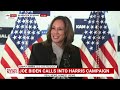 joe biden calls into kamala harris campaign launch