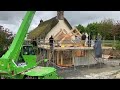 North Farm - Handmade Oak Scissor Truss Installation