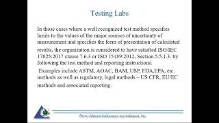 A Look at the Requirements Specified in PJLA Policy on Measurement Uncertainty “PL 3”