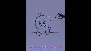 Are You Sad? 😟#shorts #sad #drawing #art #youtubeshorts #trending