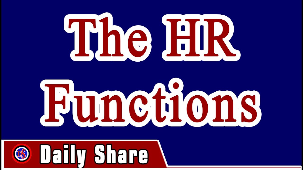 An Animated Introduction To The Key Hr Functions Youtube