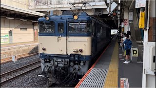 【EF64-1030  返却回送（長野→長岡）】国鉄EF64形1000番台1030号機が単機でブロワー起動して警笛を鳴らして大宮駅を発車するシーン（単9743レ）2022.8.1