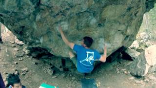 Paul Dusatko gettin' a lil Cowboy Love, V9. Hick Boulder, Evergreen CO.