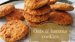 Oats and Banana Cookies / Eggless Oats Cookies / Instant Oats \u0026 Banana Cookies / Oatmeal cookies