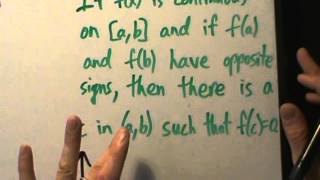 Calculus I - Intermediate Value Theorem - Statement and Explanation