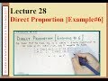 Direct Proportion 3.9 ||  Example#6 || Complete the Table || General #Equation of #Direct Relation