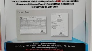 AKTA KELAHIRAN DAN KK VERSI BARU DENGAN KERTAS HVS PUTIH A4, INI FAKTA SEBENARNYA !