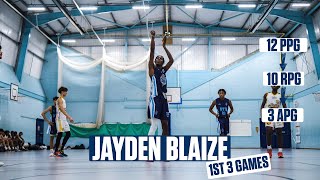 Jayden Blaize, 6ft9, C, C/O 2024 - CBL Tier 2 - 1st 3 Games