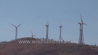 Wind energy - renewable energy being produced through massive windmills in Karnataka