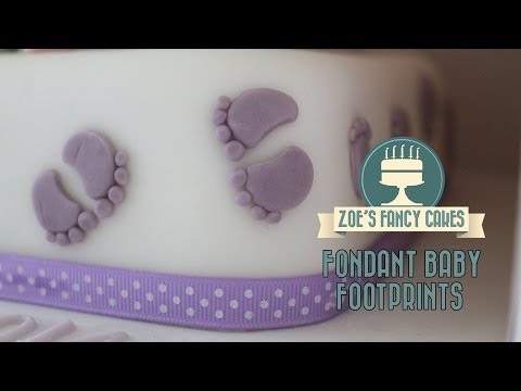 Fondant baby footprints How To Tutorial Zoes Fancy Cakes Fondant baby footprints How To Tutorial Zoes Fancy Cakes