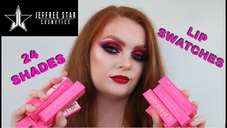 24 SHADES - Jeffree Star Cosmetics Velour Liquid Lipstick Extension - Lip Swatch