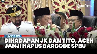 Belum Sejam Dilantik, Dihadapan JK dan Mendagri Tito Pemprov Aceh Akan Hapus Kebijakan Barcode SPBU