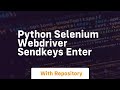 python selenium webdriver sendkeys enter