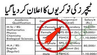 School Teaching Jobs Subjects Base | Latest Update 2025 Male \u0026 Female Job's