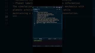 Solar System in Python - Part 1/5⚡️ #shorts #coding #programming #python